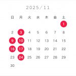 【11月のスケジュール】